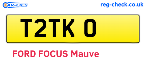 T2TKO are the vehicle registration plates.