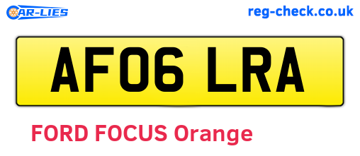 AF06LRA are the vehicle registration plates.
