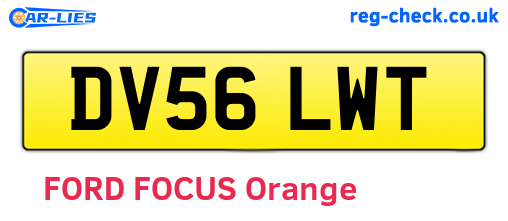 DV56LWT are the vehicle registration plates.