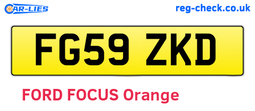 FG59ZKD are the vehicle registration plates.