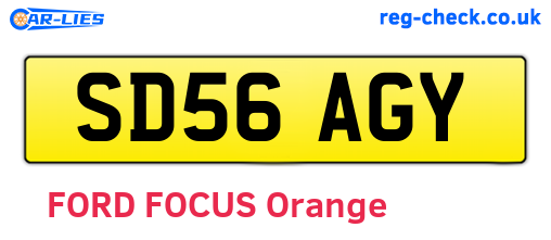 SD56AGY are the vehicle registration plates.