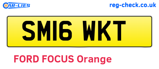 SM16WKT are the vehicle registration plates.