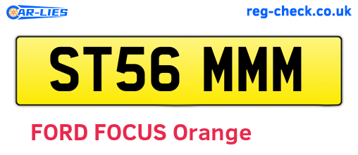 ST56MMM are the vehicle registration plates.