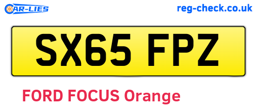 SX65FPZ are the vehicle registration plates.