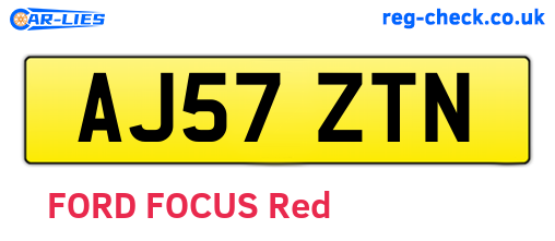 AJ57ZTN are the vehicle registration plates.