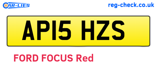 AP15HZS are the vehicle registration plates.
