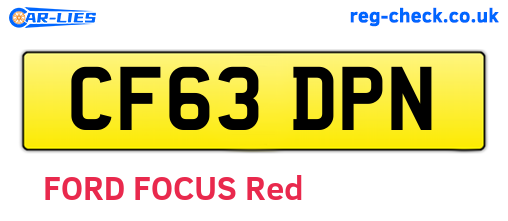 CF63DPN are the vehicle registration plates.