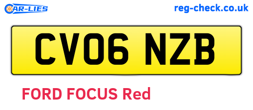 CV06NZB are the vehicle registration plates.