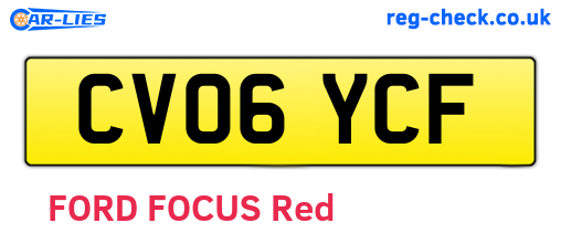 CV06YCF are the vehicle registration plates.