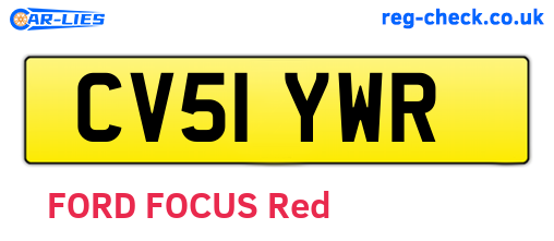 CV51YWR are the vehicle registration plates.