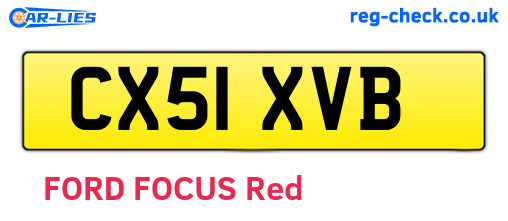 CX51XVB are the vehicle registration plates.
