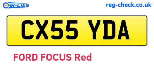 CX55YDA are the vehicle registration plates.