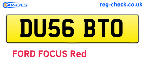 DU56BTO are the vehicle registration plates.