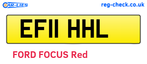 EF11HHL are the vehicle registration plates.