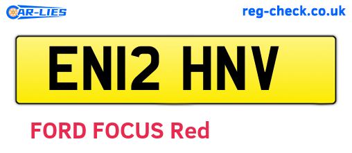 EN12HNV are the vehicle registration plates.