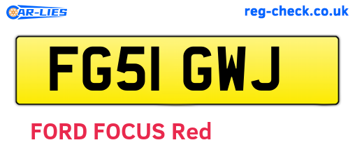 FG51GWJ are the vehicle registration plates.