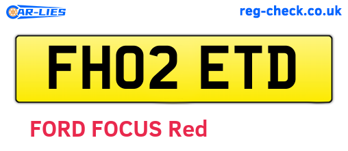 FH02ETD are the vehicle registration plates.