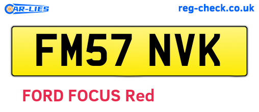 FM57NVK are the vehicle registration plates.