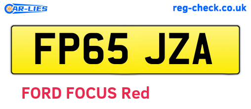 FP65JZA are the vehicle registration plates.