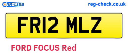 FR12MLZ are the vehicle registration plates.