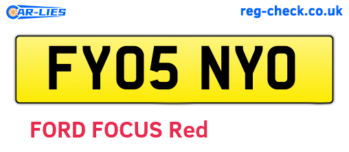 FY05NYO are the vehicle registration plates.