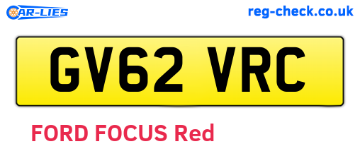 GV62VRC are the vehicle registration plates.