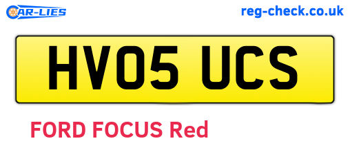 HV05UCS are the vehicle registration plates.