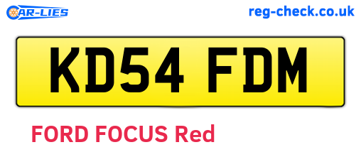 KD54FDM are the vehicle registration plates.