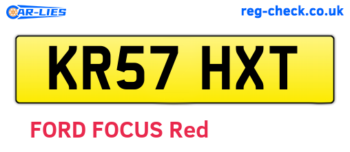 KR57HXT are the vehicle registration plates.