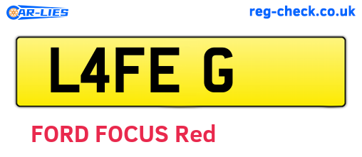L4FEG are the vehicle registration plates.
