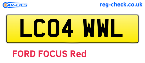 LC04WWL are the vehicle registration plates.