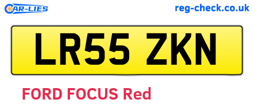 LR55ZKN are the vehicle registration plates.