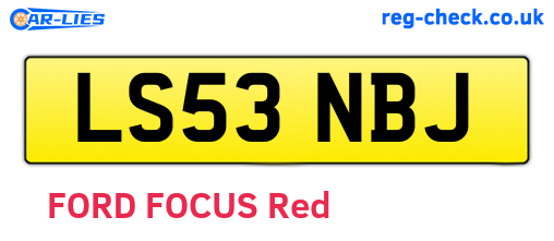 LS53NBJ are the vehicle registration plates.