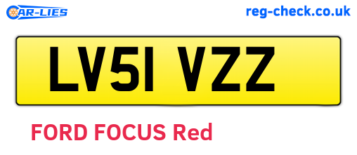 LV51VZZ are the vehicle registration plates.
