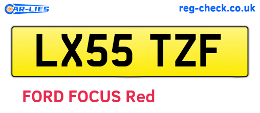 LX55TZF are the vehicle registration plates.