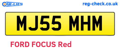 MJ55MHM are the vehicle registration plates.