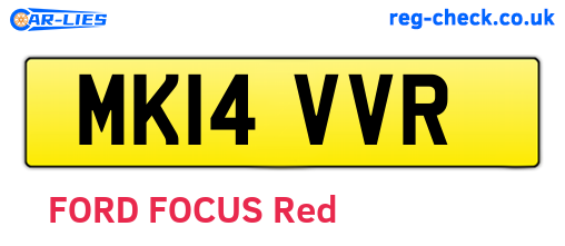MK14VVR are the vehicle registration plates.