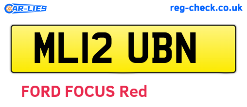 ML12UBN are the vehicle registration plates.