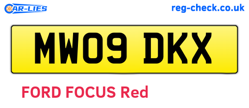 MW09DKX are the vehicle registration plates.