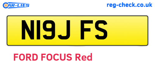 N19JFS are the vehicle registration plates.