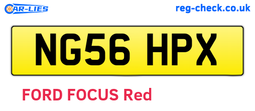 NG56HPX are the vehicle registration plates.