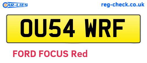 OU54WRF are the vehicle registration plates.