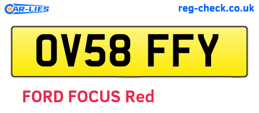 OV58FFY are the vehicle registration plates.