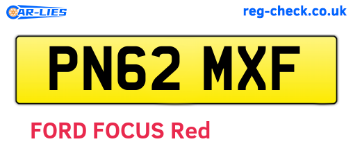 PN62MXF are the vehicle registration plates.