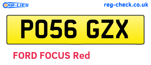 PO56GZX are the vehicle registration plates.