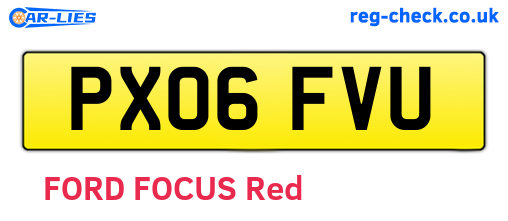 PX06FVU are the vehicle registration plates.