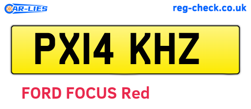 PX14KHZ are the vehicle registration plates.