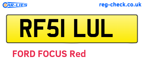 RF51LUL are the vehicle registration plates.