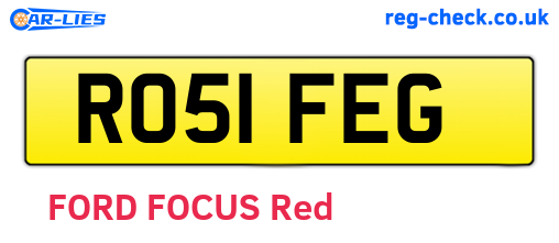 RO51FEG are the vehicle registration plates.