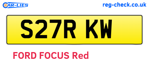 S27RKW are the vehicle registration plates.
